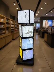 Display Light Box Cube Aluminum Frame Led Lights 3000 Lumens Floor Standing With Wheels For Illuminated Signs - Product Image 2