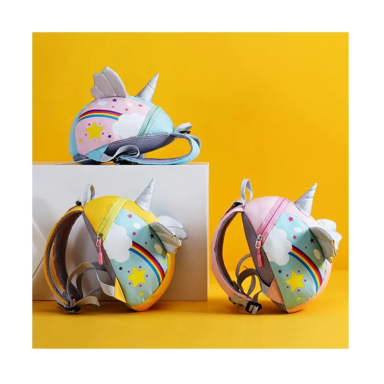 K020 2021 New custom kids girl 3d cartoon cute mini anti-lost children's unicorn school bag