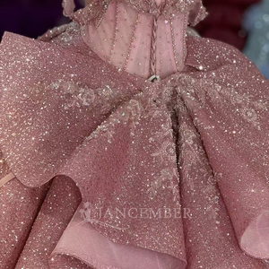 Robe de Quinceañera Jancember 6848, rose profond, robe de bal à paillettes, robe de mariée <span class=keywords><strong>framboise</strong></span>, robe scintillante pour fête d'anniversaire de 16 ans, banquet, événement - Product Image 6