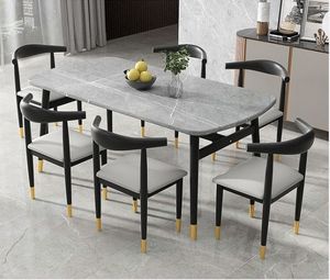 <span class=keywords><strong>Table</strong></span> à manger commerciale de luxe légère <span class=keywords><strong>Table</strong></span> à manger rectangulaire contre le <span class=keywords><strong>mur</strong></span> Combinaison <span class=keywords><strong>table</strong></span> à manger et chaise d'hôtel de location - Product Image 6
