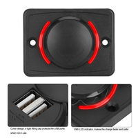 Chargeur double port USB rapide 12V-24V 3.1A, prise de courant, accessoires pour voiture, bateau, camping-car, bus