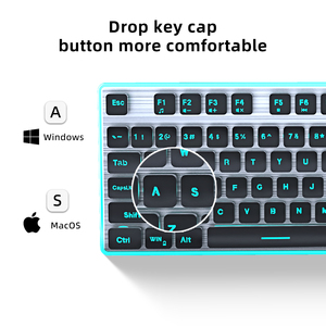 EWEADN Keyboard kabel 104-Key, Keyboard kantor & Gaming dapat disesuaikan dengan antarmuka USB Backlit LED harga grosir untuk komputer PC - Product Image 5