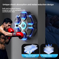Cible de boxe électronique intelligente pour entraînement, équipement de démarrage, mini-pad de frappe, avec musique, pour salle de sport, modèle noir JH-1106