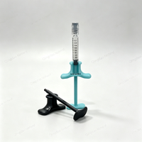 Seringue en verre borosilicate pré-stérilisée de 1 ml à 5 ml, avec piston et butée de positionnement codés par couleur, pour l'emballage de liquides esthétiques