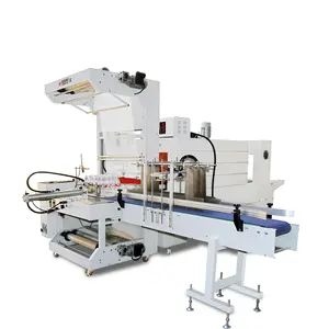 FL-6040AF+BSE5040A automatic PE plastic film glass bottle beer shrinking and wrapping machinery equipment