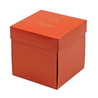 Boîte Cadeau Surprise Explosive DIY Haut de Gamme pour Anniversaire, Album Photo, Impression Dorée Brillante Orange, Écologique, Vente en Gros