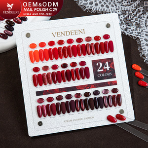 Nouveau produit Vendeeni : Kit de 24 couleurs de vernis à ongles gel Ankara <span class=keywords><strong>rouge</strong></span> intense effet œil de chat, paillettes fines, <span class=keywords><strong>rouge</strong></span> pur, imperméable <span class=keywords><strong>et</strong></span> renforcé pour salon - Product Image 2
