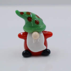 تمثال جنوم مصغر يدوي الصنع ، مصباح مورانو زجاجي ، زخرفة عيد الميلاد ، ديكور أنيق على الطراز الخيالي - Product Image 4