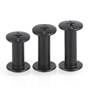 Factory Price Black Zinc Stainless Steel <b>Binding</b> Post in M3 M4 M5 M6 Sizes for Leather Belts with Chicago <b>Screw</b> Metric System - Product Image 3