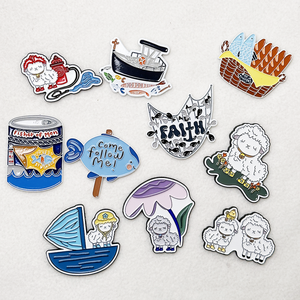 دبابيس شعار العلامة التجارية المعدنية المخصصة ثنائية وثلاثية الأبعاد من سبائك الزنك المطلية بالمينا بالجملة - Product Image 2