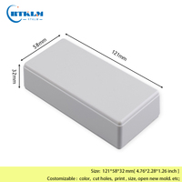 Petite boîte de jonction en plastique, boîtier électronique DIY, boîte de jonction ABS, boîtier de haut-parleur personnalisé, boîte de distribution électrique 121*58*32mm