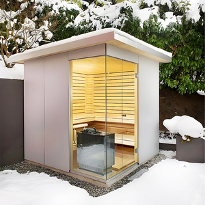 Venta caliente Sala de <span class=keywords><strong>sauna</strong></span> al aire libre Sala de <span class=keywords><strong>sauna</strong></span> de vapor húmedo Venta de cedro rojo <span class=keywords><strong>Sauna</strong></span> - Product Image 5