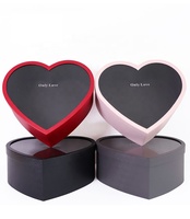 Chengruo Emballage personnalisé en forme de coeur boîtes de papier cadeau vide grand couvercle de fenêtre en PVC transparent avec fleurs UV avantageux pour les coffrets cadeaux