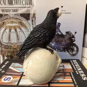 Halloween Fairy for Crow Epoxy <b>Resin</b> Eco-Friendly Figurine Animal <b>Sculpture</b> Window Ornament Holiday Decoration - Product Image 3