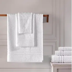 Custom Towel Hotel Jacquard Towel White Customized Home Cotton Towels For Hotels