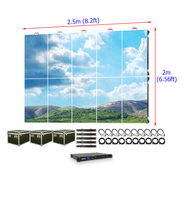 Mur LED d'extérieur P2.976 pour événements, 2,5 m x 2 m, haute luminosité, panneau de location pour concerts, 8 pi x 6,6 pi, étanche IP66, 8K