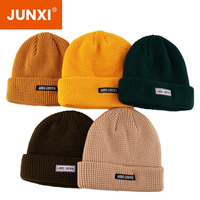 Gorro de Punto Tipo Waffle de Alta Calidad al por Mayor, Etiqueta Tejida Personalizada, Gorro de Invierno Suave 100% Acrílico con Logotipo Personalizado