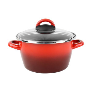 Casserole à deux poignées, teinte rouge, diamètre [indiquer le diamètre] 20CM - Product Image 1