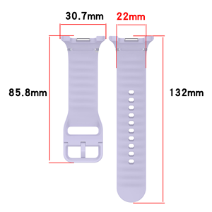 Correa de silicona Solf para Samsung Galaxy Watch <span class=keywords><strong>8</strong></span> con línea de encuadernación del mismo color, correa de reloj de silicona transpirable, Correa de goma - Product Image 5