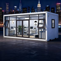 Maison Conteneur Modulaire Portable en Acier avec Murs en Verre Trempé, Design Moderne pour Hôtels, Bureaux Préfabriqués/Vérandas, Garantie 5 Ans