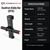 Colonne de direction en fibre de carbone pour trottinette électrique Carbonrevo, tige pliable résistante à la corrosion pour les longs trajets