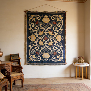 Tapisserie murale turque iranienne, style bohème, design abstrait, décoration rectangulaire en tissu pour l'intérieur, pour le Ramadan - Product Image 3