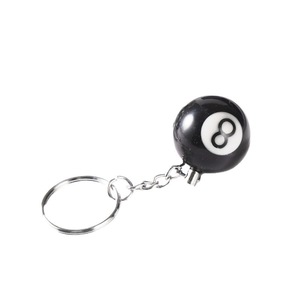 Diamètre créatif 0.98 pouces Billard Souvenirs Noir 8 Boule Porte-clés Porte-clés Pool Player Cadeau pendants Accessoires - Product Image 5
