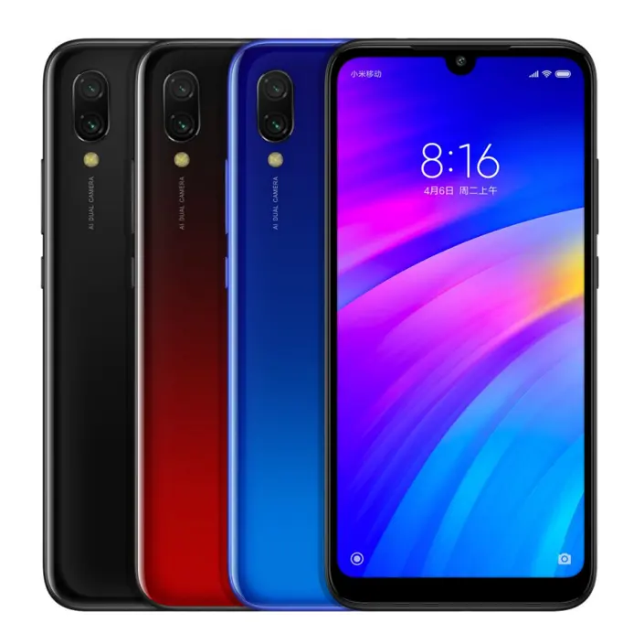 Redmi 7 barato usado telefones celulares 4 + 64G alta qualidade SIM Dual Standby 4G LTE Usado Mobile Smartphone Comércio Exterior Atacado