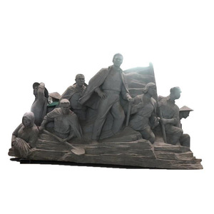 Escultura del Grupo del Ejército Rojo Jia Hua, de Fibra de Vidrio, Hecha a Mano, para Montar en el Suelo, Forma Irregular - Product Image 3