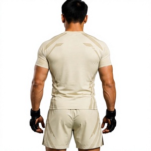 Ensemble de yoga imprimé par sublimation MMA, rashguard, short à manches courtes, séchage rapide, respirant, vêtements de sport légers, compression. - Product Image 4