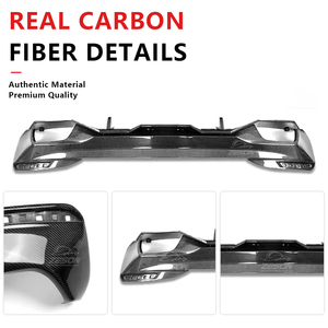 Difusor Trasero de una Pieza Estilo MP de Fibra de Carbono Real con Salida Doble para <span class=keywords><strong>BMW</strong></span> Serie 5 G30 G38 F90 M5 530i 540i Parachoques Brillante 2017+ - Product Image 3
