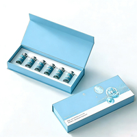Flacons de peptides de 3 ml en matériaux recyclés avec logo personnalisé imprimé, laminage mat, gaufrage, fermeture magnétique en éponge, boîtes cadeaux