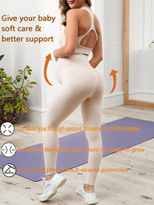 FLW Leggings de soutien-gorge sans coutures pour femmes, ensemble 2 pièces, ensemble de maternité, entraînement, yoga, tenue décontractée - Product Image 4