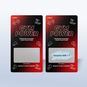 Cartes à gratter personnalisées avec logo imprimé pour promotion commerciale de salle de sport, cartes cadeaux en carton personnalisées pour entreprises - Product Image 2