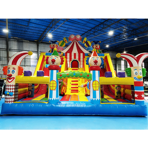 Toboggan Gonflable Commercial Thème Cirque, Combo Gonflable Géant <span class=keywords><strong>Clown</strong></span>, Château Gonflable pour Enfants pour Location, Événements et Fêtes - Product Image 1