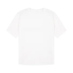 250G Zwaar Gewatteerd Katoenen Suikerspin Effen T-Shirt Heren En Dames Blanco Ronde Hals Met Korte Mouwen Effen Kleur Shirt