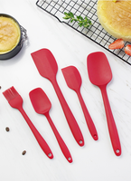 Direct du fabricant 6 pièces intégré Silicone crème grattoir gâteau spatule ensemble cuisson et pâtisserie trousse à outils pour gâteau outils