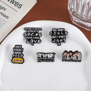 Sming Pins Comedia TV Show Personaje Esmalte Pins Amigos Paraguas Estaré allí para ti Broches Insignias Joyería de solapa - Product Image 3
