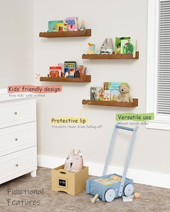 Ensemble de 4 armoires murales festonnées en bois foncé pour <span class=keywords><strong>chambre</strong></span> de bébé moderne Armoire flottante murale <span class=keywords><strong>nuage</strong></span> Étagère suspendue pour enfants - Product Image 6