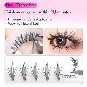 Pre-Thực hiện 0.05 phong cách tự nhiên tháp tip mềm mỏng Flakes lông mi mở rộng handmade C/D Curl truyện tranh mới cánh lông mi mở rộng - Product Image 3