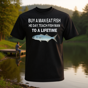T-shirt « Achetez un homme qui mange du poisson, il apprend au poisson à manger toute sa vie » - Product Image 3