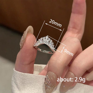 Anello con Design a Corona, Stile Elegante, Anello per Dito Indice da Donna - Product Image 4