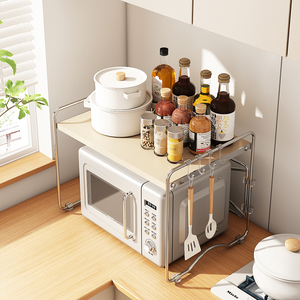 गर्म बिक्री <span class=keywords><strong>2</strong></span>-टियर क्रोम प्लेटिंग स्टील ओवन रैक शेल्फ माइक्रोवेव रसोई भंडारण मसालों भंडारण के लिए काउंटरटॉप आयोजक - Product Image 4