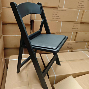Sillas Plegables de Resina Negra Acolchadas para Eventos al Aire Libre, Banquetes, Alquiler, Apilables, Portátiles, para Hoteles de Lujo, para Uso en Apartamentos y Salas de Estar - Product Image 5