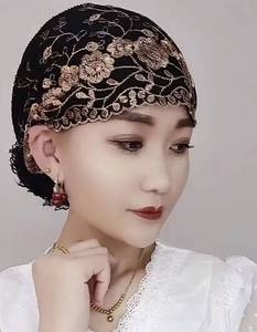 หมวกปีกกว้างปักลายดอกทรัมเป็ตสำหรับผู้หญิง - ระบายอากาศได้ดี เป็นมิตรกับสิ่งแวดล้อม เหมาะสำหรับทุกฤดูกาล - Product Image 1