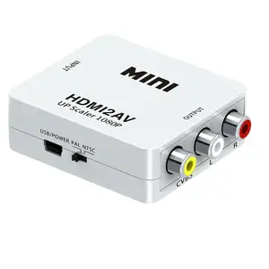 Mini bianco o nero Box hdmi2av 1080P 3 cvbs convertitore audio HD video HDTV per adattatore HDMI a AV per tv ps4