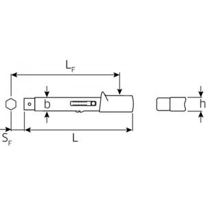 STAHLWILLE-MANOSKOP 50184005®Llaves Quick Basic 730 con portaherramientas para herramientas de inserción LLAVES DE TORQUE MECANICO - Product Image 2