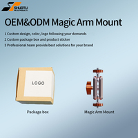 Bras articulé Shuotu Magic Arm avec double rotule et adaptateurs de vis 1/4 pouce, en métal antidérapant, pour caméra d'action et éclairage LED