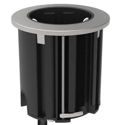 54mm Mini Round Schuko Power Outlet Built-in Socket 230 VAC HUB Round Table Socket for Worktop Wall Office Furniture