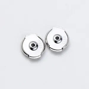 925 Sterling Silver Flying Disc Wall Earplugs Clip Force Small Fragrance Stud Earring Plate Back Ear Pads Plugs Accessories